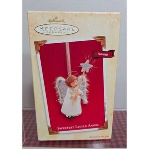 N0B-Hallmark: Sweetest Little Angel - Christmas 2003 -Keepsake Ornament w/ Sound